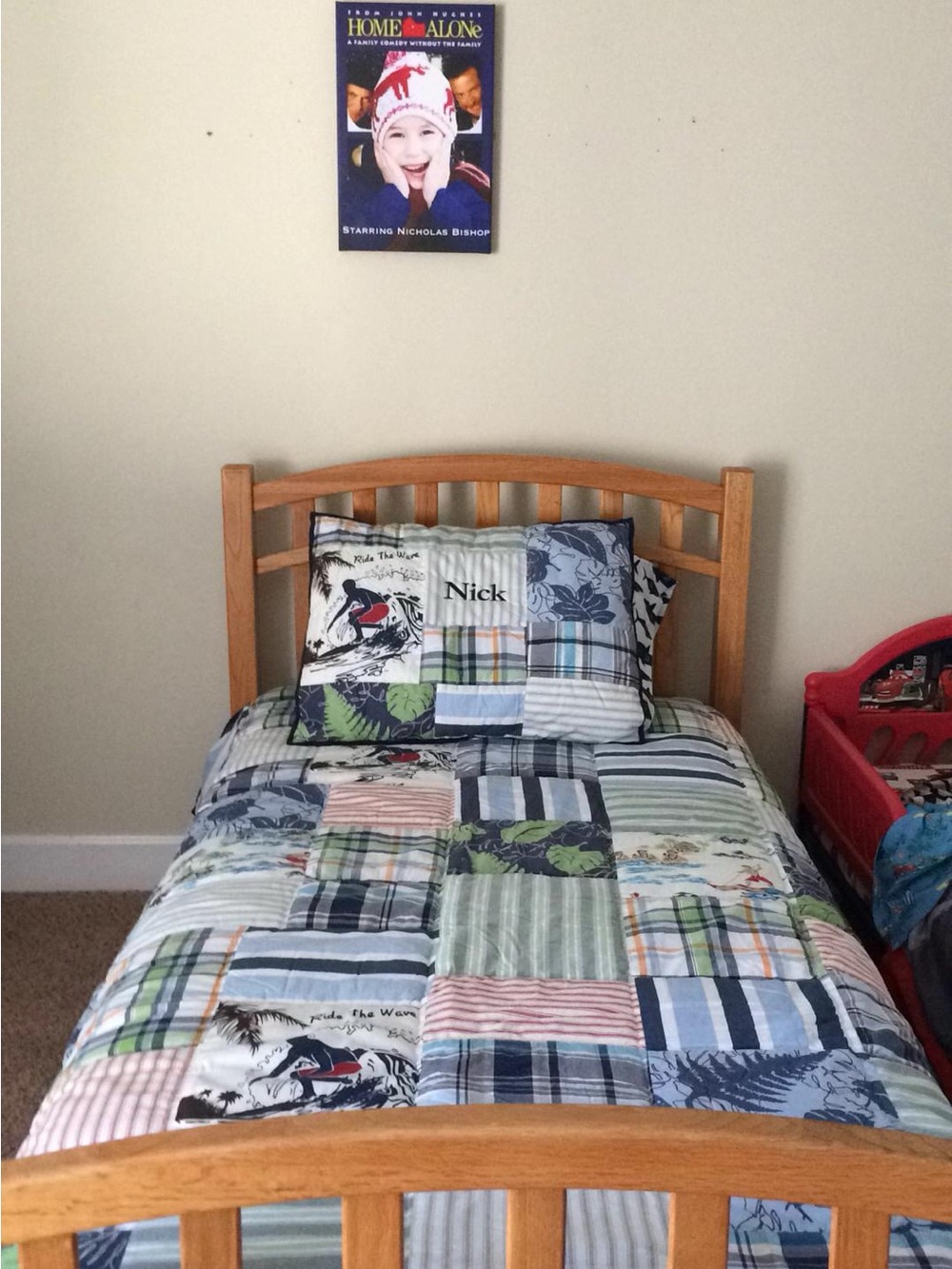 Pottery Barn Kids- Personalized Patchwork Kids Comforter Set - "Nick"  EUC